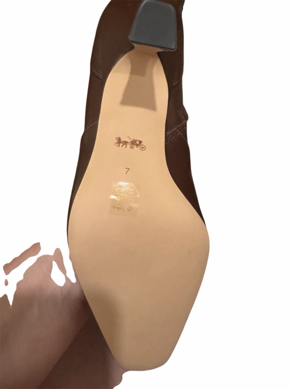 Coach Women's Sculpted C Kitten Heel Leather Fashion Boot Size 7 NEW MSRP $275 - Picture 6 of 7